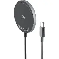 Wozinsky Qi2 magnetic 15W wireless inductive charger - black