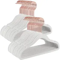 Songmics Samettiset henkarit ruusukullanvärisillä koukuilla, 50 kpl.