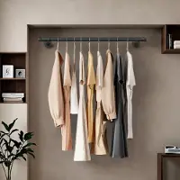Songmics Vaateripustin, 30x84x7 cm, Musta, Riidepuu, HSR104B01, 30 x 84 x 7 cm, Must