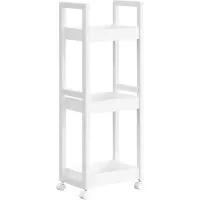 Songmics Hyllykkö, rullakko, 20x30x80 cm, valkoinen.