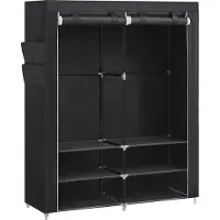 Songmics Kangasvaatekaappi 45x127x176cm, musta