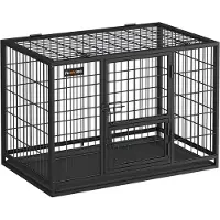 Songmics Koiran häkki 92,5 x 57,5 x 64 cm, musta