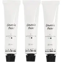 Creativ Company valkoinen 3 x 20 ml guassimaali