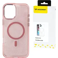 Wozinsky Glitter Case with Mag Safe for Samsung Galaxy S25 - Pink with Glitter