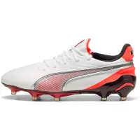 Puma King Ultimate Fg/ag Untamed - Valkoinen/hopea/hehkuva Punainen/musta Nainen, koko 38½
