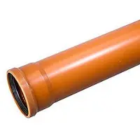 Wavin PVC-kloakrør 110x1000mm SN8 - enkeltlagsrør, EN1401.