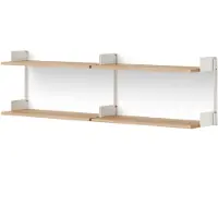 New Works Väliseinähylly 450 Mm - Hyllyjärjestelmät (modulaariset) Viilu Tammi - 42003 + 42010 + 42007 OAK WH CHAMBER