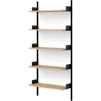 New Works Seinähylly 1900 Mm Tammi / - Hyllyjärjestelmät (modulaariset) Tammiviilu Musta - 41956