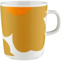 Marimekko Iso Unikko muki 2,5 dl, valkoinen/karamelli/oranssi