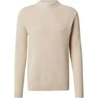Selected Slhdane Ls Knit Structure Crew Neck Noos - Cream - L