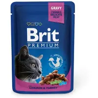 Brit Kissoille säilyke pussissa Chicken&Turkey 100g x 24 kpl