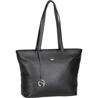 Braun Büffel Hanna Shopperit S Nahka 38 cm Musta