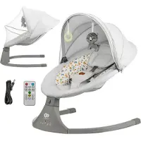 Kinderkraft Lapsenvahti - Lumi Swing vaaleanharmaa