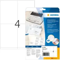 Herma 4444, Valkoinen, Paperi, Matta, 10,5 cm, 14,4 cm, 20 arkkia