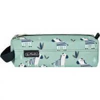 Herlitz Quattro Crazy Zebra, Pehmeä lyijykynäkotelo, Polyesteri, Musta, Vihreä, Valkoinen, Kuvio, Vetoketju, Nuoruus (50043606)