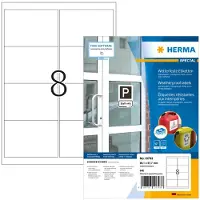 Herma 10793, Valkoinen, Suorakulmio, 99.1 x 67.7 mm, Universaali, Paperi, Laser/Inkjet