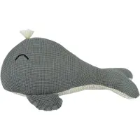 Nobodinoz Wabi Sabi Whale Cushion 42X20X15 - Blue - ONE SIZE