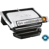 Tefal OptiGrill+ GC712D34 - Grilli - sähkökäyttöinen - 600 cm2 - sølv - sølv