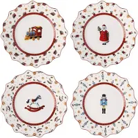 Villeroy & Boch Toy's Delight lautanen 4 osaa Valkoinen-punainen