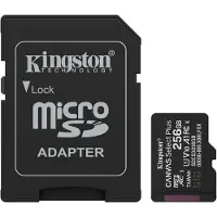 Kingston 256 GB CANVAS SELECT PLUS GEN3 MICROSD, A1, U1, V10 (150R) + ADAPTER (SDCS3/256GB)