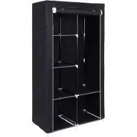 Songmics Kangaskaappi 88 x 45 x 170 cm, musta