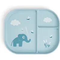 Done by Deer Foodie Compartment Plate Elphee Blue - Blue - 22X 18X H 2CM