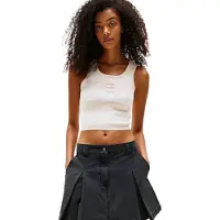 Tommy Hilfiger Tjw Crop Stripe Tank - Beige - M