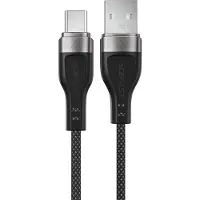 Acefast C11-04 USB-A to USB-C Magneettikaapeli 3A Nopeasti Lataava 1.2m Kääntöliitin Musta