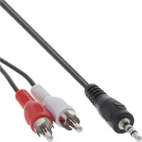 InLine Jack 3.5mm - RCA (Cinch) x2 1.5m cable black (89939S)