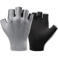 RockBros Breathable Short Finger Cycling Gloves Size: L - Gray