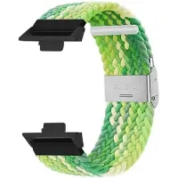 CaseOnline Punottu kellon ranneke Huawei Watch Fit 3 - Gradient green