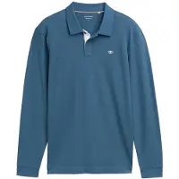 Tom Tailor Basic Polo With Contrast - Blue - XXL