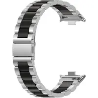 CaseOnline Kellon ranneke ruostumatonta terästä Huawei Watch Fit 4 - Hopea/must