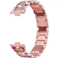 CaseOnline Diamond bling kellon ranneke Huawei Watch Fit 3 - Vaaleanpunainen