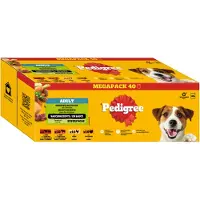 Pedigree 40x100g tuorepussit lajitelma kastikkeessa (4 makua)