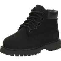 Timberland unisex for kids. TB1128070011 Premium 6 Inch Lace Up Leather Boot Black (26), Flat, Laces, Casual, Outdoor, children's fashion