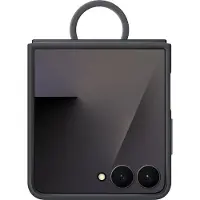 Samsung Galaxy Z Flip 7 silikoninen suojakuori renkaalla (musta)