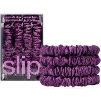 Slip Pure Silk Skinny Scrunchies Dark Purple Hiuslenkki 4 kpl
