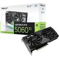 PNY GeForce RTX 5060 Ti, GeForce RTX 5060 Ti, 16 GB, GDDR7, 128 bittiä, 7680 x 4320 pikseliä, PCI Express x8 5.0 (VCG5060T16DFXPB1)
