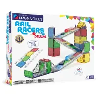 Magna-Tiles Rail Racers Deluxe 90-osainen magneettinen rakennussarja Alkuperäinen magneettinen rakennusmerkki