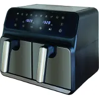 Unold Kuuma-ilmakeitin - - TWIN ZONE - 1700 W - 2 termostaattia - Musta ruostumaton teräs