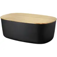 Rig-Tig Leipälaatikko BOX-IT 34 cm, musta, muovi / bambu,