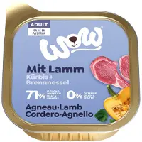 WOW! | Märkäruoka koirille | Lokero 150g - Lammas Kürbis - lammas kurpitsalla ja nokkosella 150g