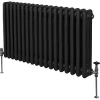 MonsterShop Perinteinen 3-pylväinen patteri - 600 x 832 mm - musta