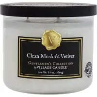 Village Candle Clean Musk & Vetiver - Aromaattinen kynttilä purkissa