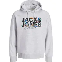 Jack & Jones Jjgeplas Sweat Hood Ln - Grey - M