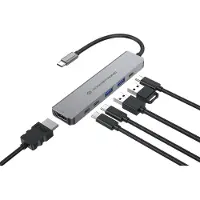 Conceptronic DONN33G, Langallinen, USB 3.2 Gen 1 (3.1 Gen 1) Type-C, 100 W, Hopea, 5 Gbit/s, 4K Ultra HD