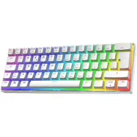 Deltaco GAMING – DK470 CH White 60% Mechanical Keyboard, Hot-Swap KTT Switches (GAM-175-W-CH)