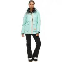 Superdry for woman. WS110165A Ski jacket Ultimate Rescue turquoise (L), Sport, Snow, Recycled Polister, Sustainable