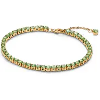 Pandora 14K Gold-Plated Bracelet With Mint Green Crystal - Green - 18 CM